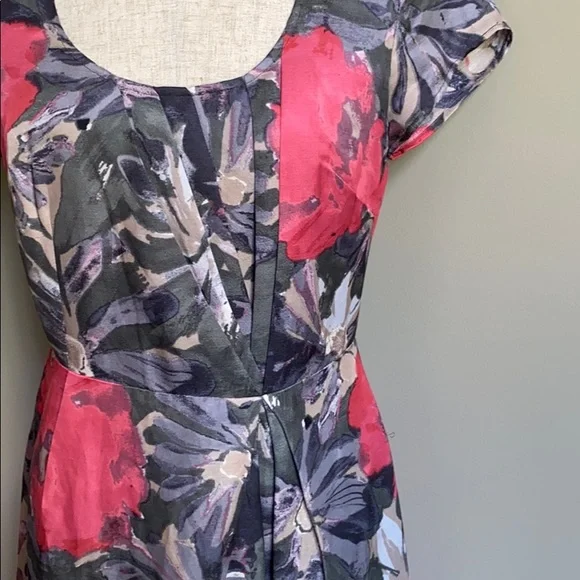 NWT!! Banana Republic MadMen Begonias Print Dress - Picture 5 of 9